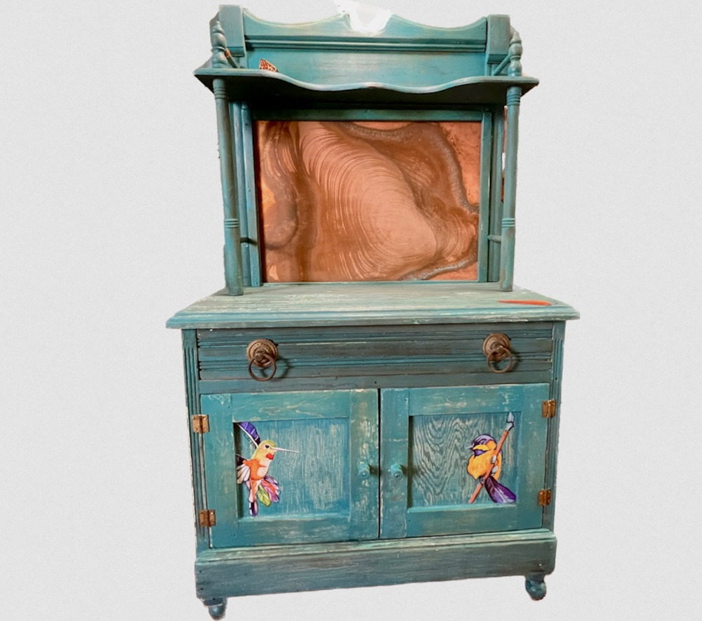 Antique Child's Dresser Handpainted by Karen Ahlgren